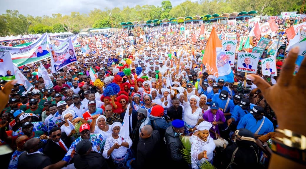 Huge Crowd in Enugu East Backs Tinubu and Mbah for Second Terms