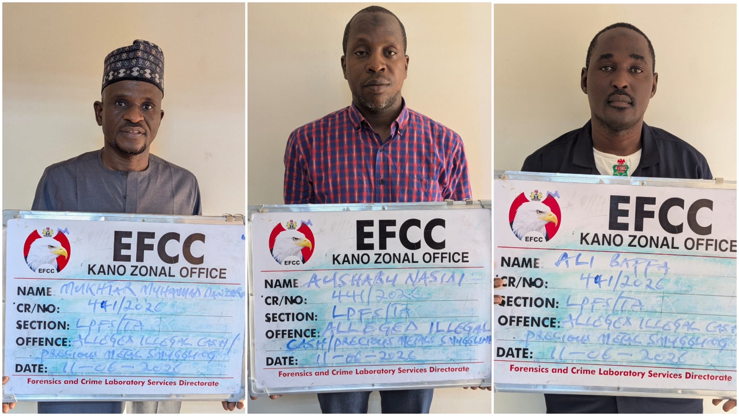 EFCC nabs aviation security officer, two others for trying to smuggle gold worth N4.4bn