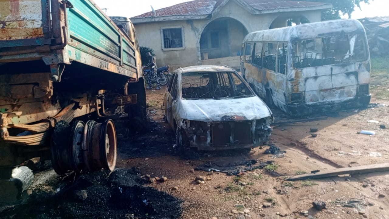 Attackers burn down police station in Ekiti, injuring two officers