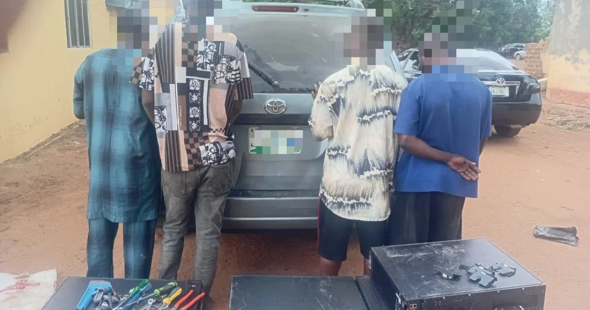 Police nab four suspects for stealing telecom solar equipment in Oyo
