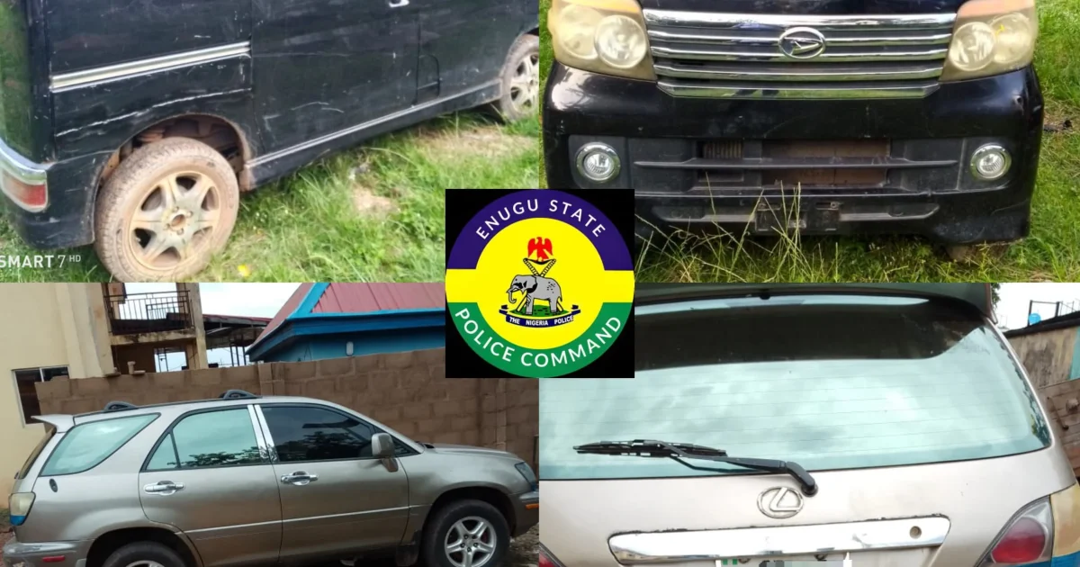 Police recover stolen SUV from 2018 in Enugu, arrest three suspects