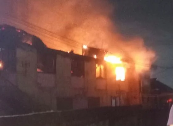 Fire Breaks Out in Lagos Building